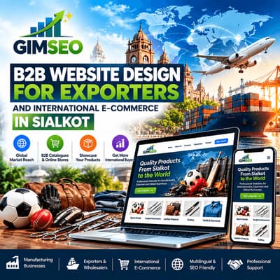 B2B Website Design in Sialkot for Exporters by GIMSEO