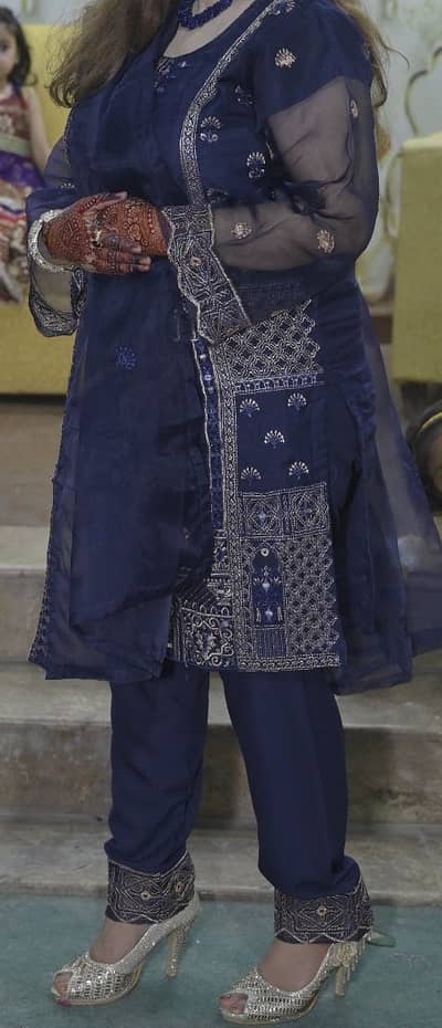 Blue party wear