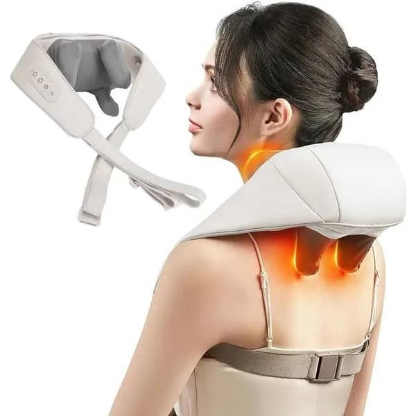 Electric Neck, Shoulder & Back Relaxation Device with Heat and Adjustable Intensity