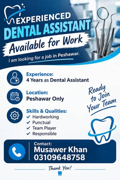 i need dental assistant job
