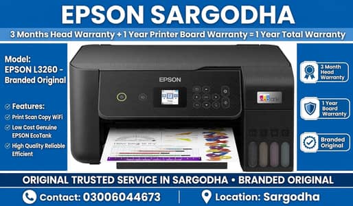 Epson L3260 with 1 year warranty