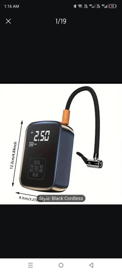 Portable Air Compressor with Digital LCD Display -Sports Fast USB-Po