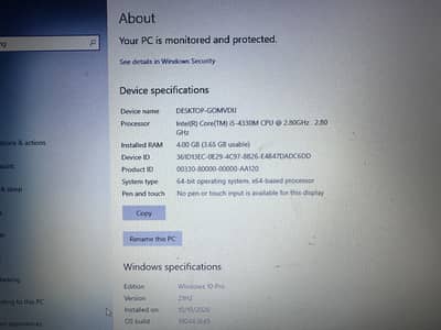 HP Probook Intel Core i5, 4 Generation 4GB RAM,500GB HDD