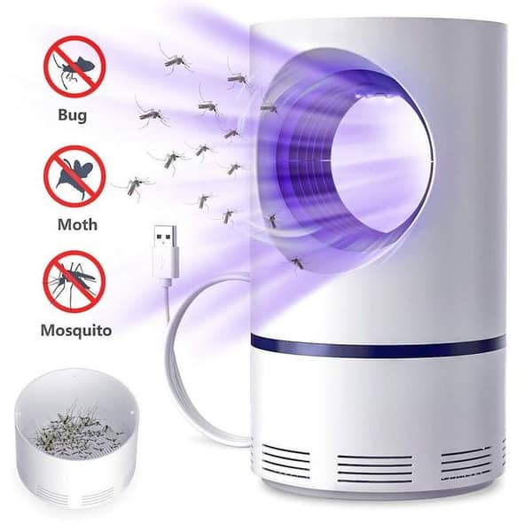 Electric Mosquito Trap Blue Light Mosquito Killer Lamp With USB Power Suction Fan No Zapper Child Safe