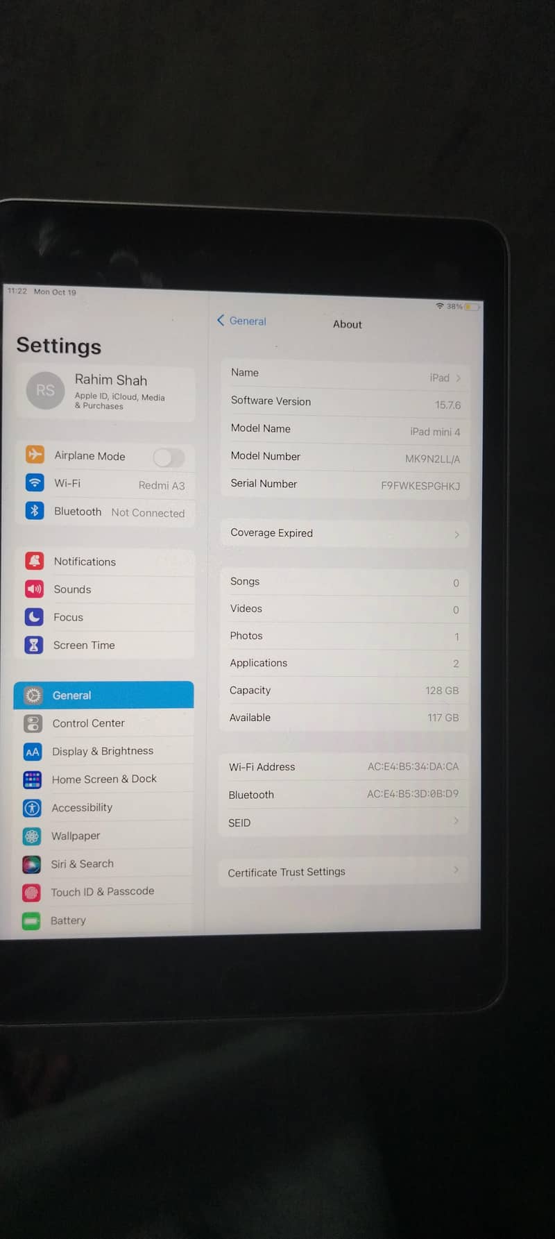 ipad Mini 4 0