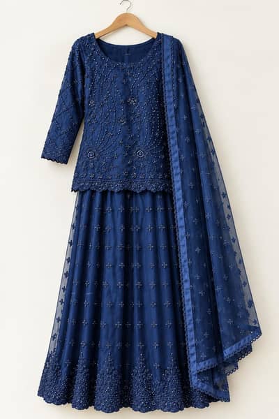 lehenga navy blue