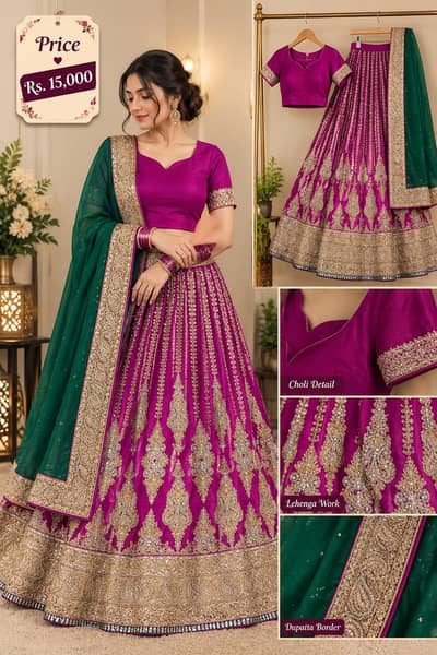 chania choli for mayo,shadia,valima