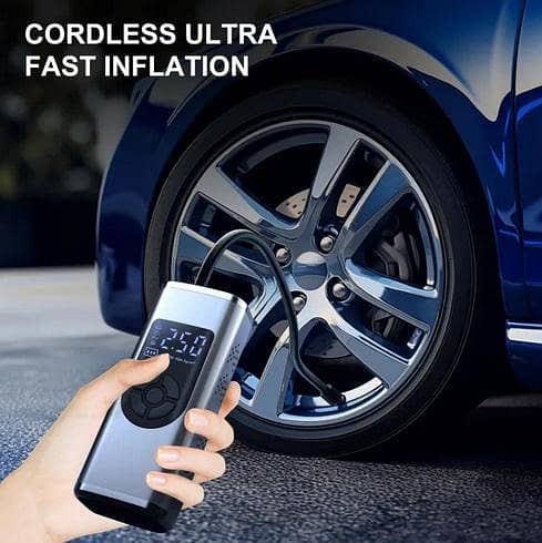 Air Pump Rechargeable Cordless Air Pump for Car, Bike & Bicycle Tires (150 PSI)