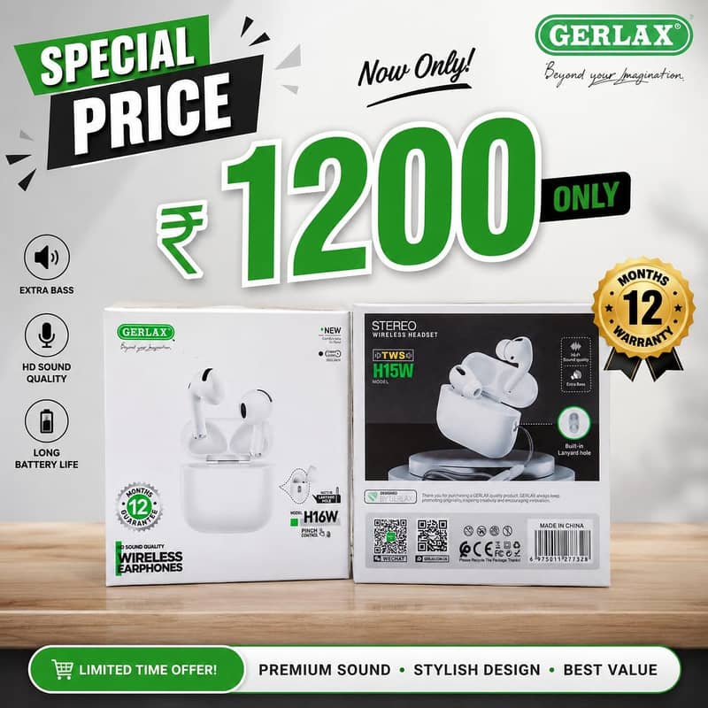 GERLAX Wireless Earbuds 0
