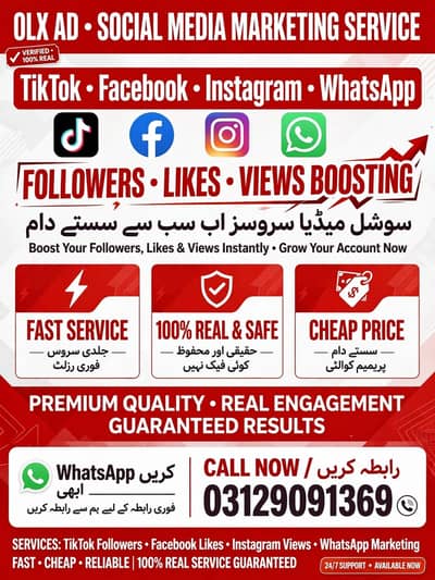 Social Services 100% real Cheapest Rate