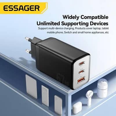 Essager 70 Watt Original Charger Toocki 35W GAn Charger New Box Packed
