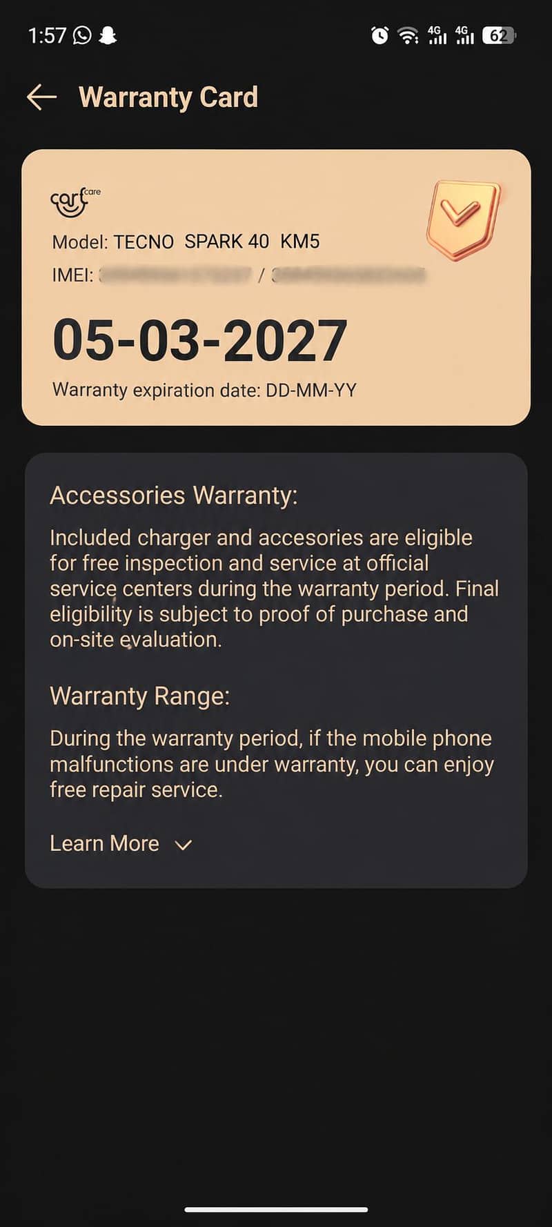 Tecno spark 40 5
