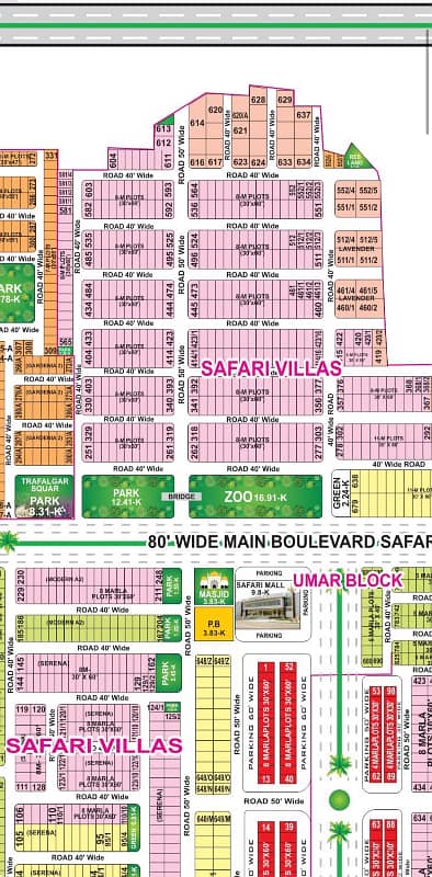 Builder Location 5 Marla Residential Plot Safari Villas Bahria Town