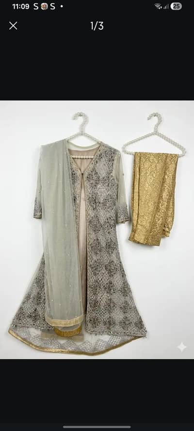 ​Grey & Gold Wedding Dress