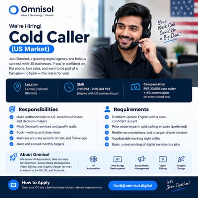 Cold Caller (US Market) | Omnisol Digital, Lahore
