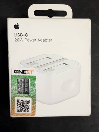 Original Apple 20W USB-C Power Adapter Official GNext Warranty/Sealed