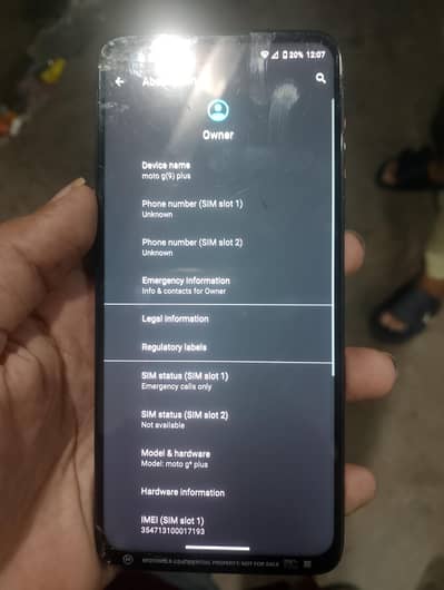 Motorola Moto G9 Plus non pta 128 gb wala variant ha