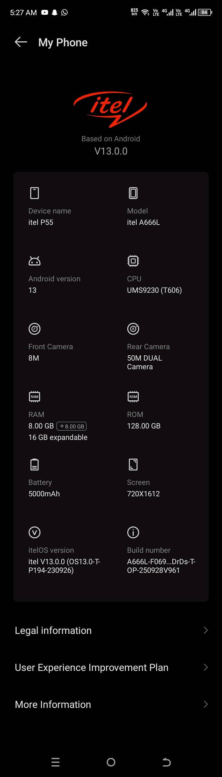 Itel P55 0
