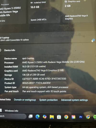 Hp envy x360 convertible touch screen laptop for sell, urgent sell
