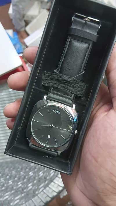 Original TOMI Luxury Square Dial Men's Watch with Box - Brand New