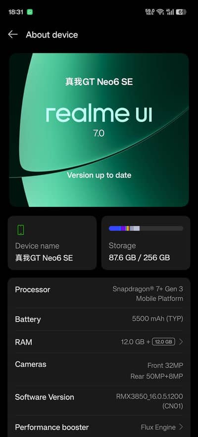 Realme GT Neo6 SE