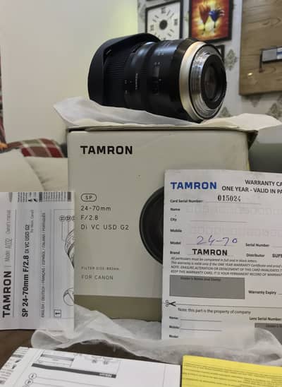 Tamron 24-70mm f/2.8 G2 lens for Canon (NEW)