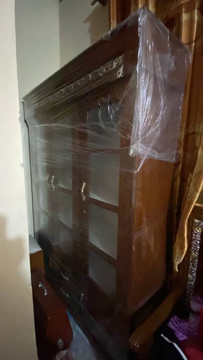 Wooden Showcase for Sale – Glass Door Cabinet