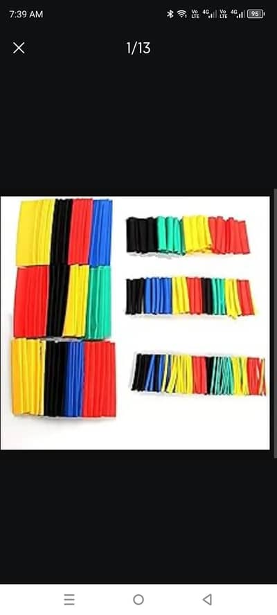 328Pcs Cable Heat sports Shrink Tube Tubing Wrap Sleeve shelving