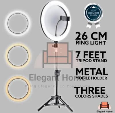 full size ring light colourable  tripod stand 7 feet 1 money ring ligh