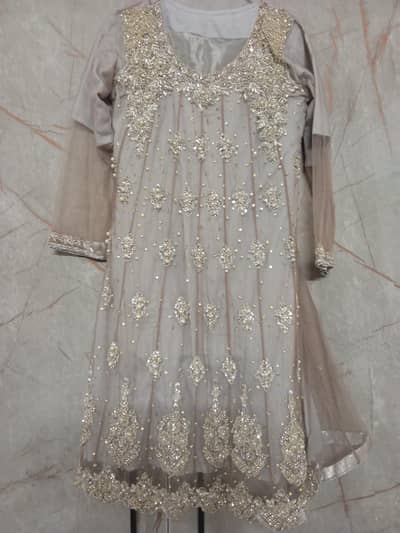 Grey fancy Dress for women -Medium size-used Excellent condition