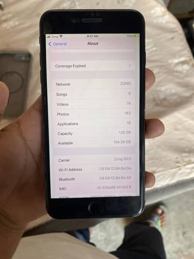 Iphone 7+ official PTA 128gb