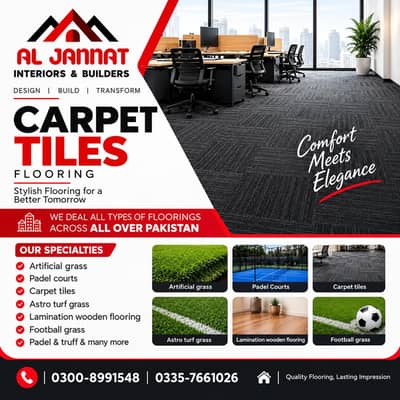 Carpet tiles/ Office Carpet tiles/ Padel courts / Modular Carpet tiles