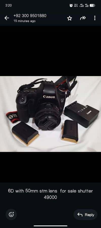 canon 6D camera & 50mm 1.8 stm lens