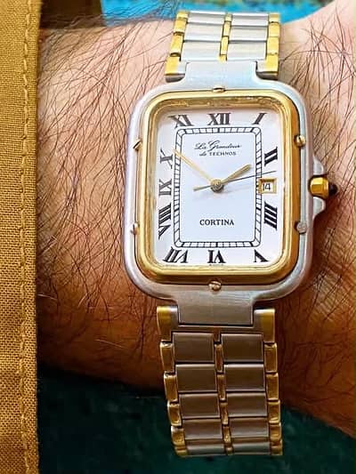 Technos tank watch(Cartier homage)