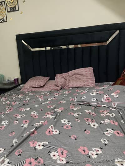 King size bed with two side table & one dressing table