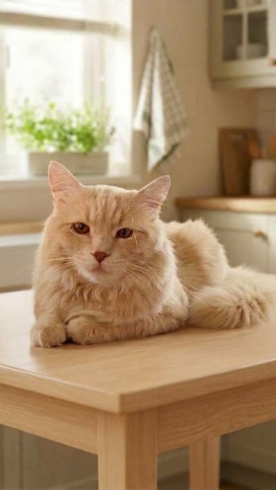 Brown Persian Double Coat Male Cat Trained