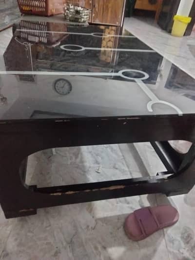 table with glass