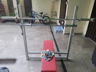 bench press / Rods / Plates / weights / home gym Equipment