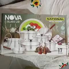 Cookware Kitchen Set with Glass Lids