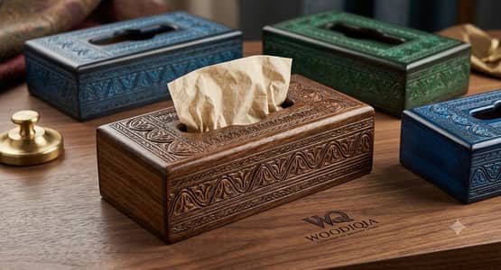 Tissue Box Hand Made Wooden