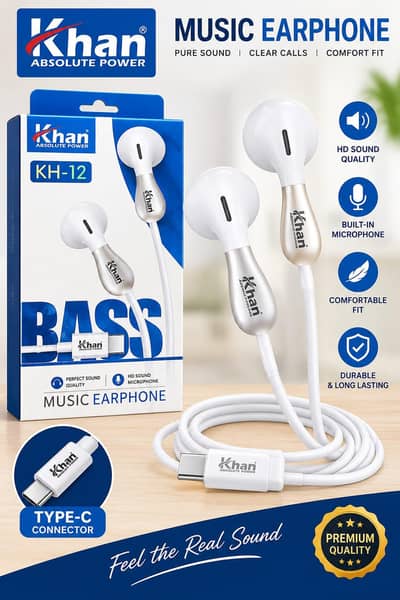 Khan KH-12 Type-C Earphones