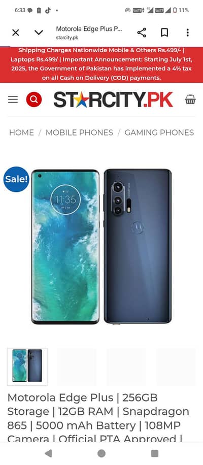 moto edge plus part's