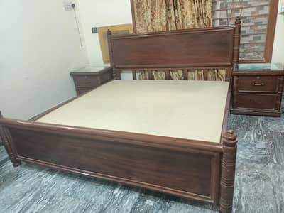 pure wooden king bed set