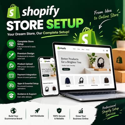 Professional Shopify Store Setup | Complete E-Commerce Website