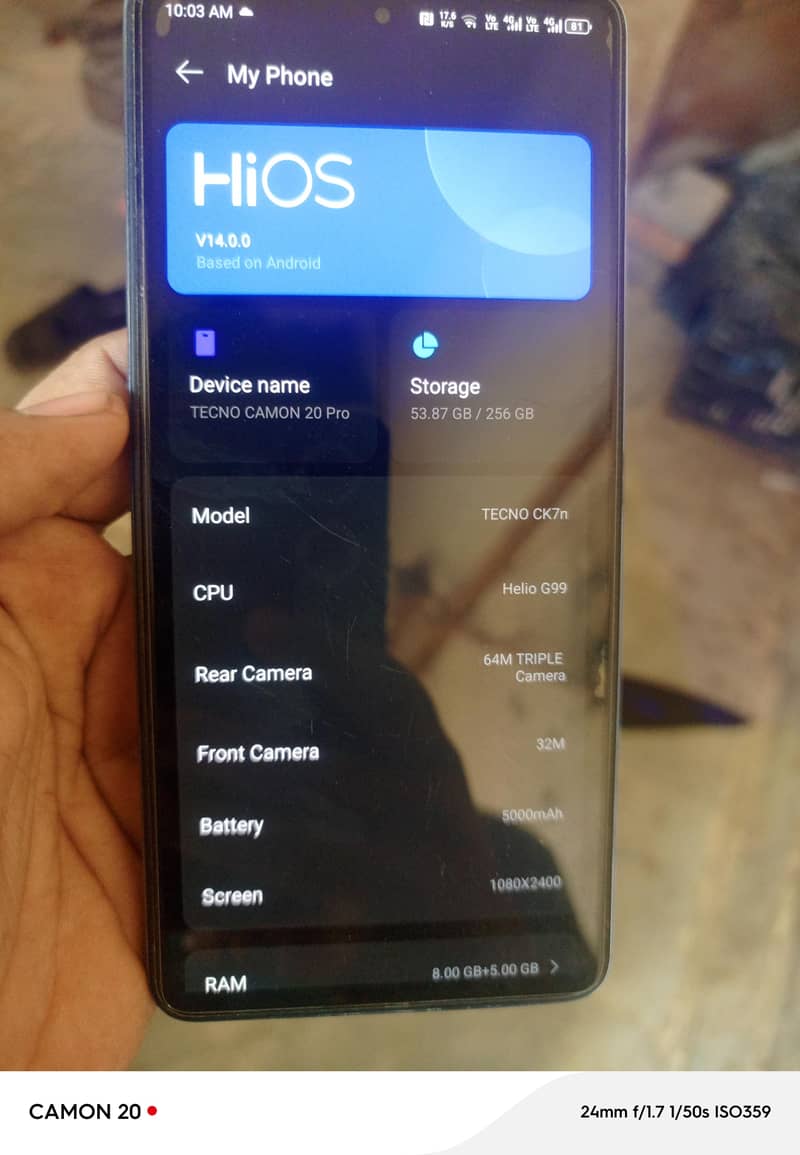 Tecno CAMON 20 Pro 0