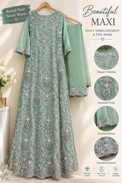 brand new maxi for bridal and party wear