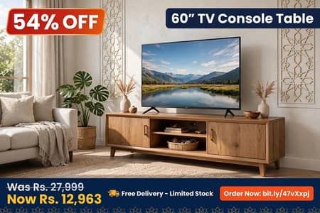 60 inches stylist tv console table modern design  free delivery
