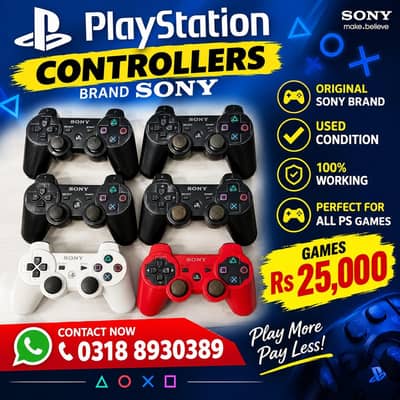 Sony PlayStation Controllers & Original Games – Used Condition