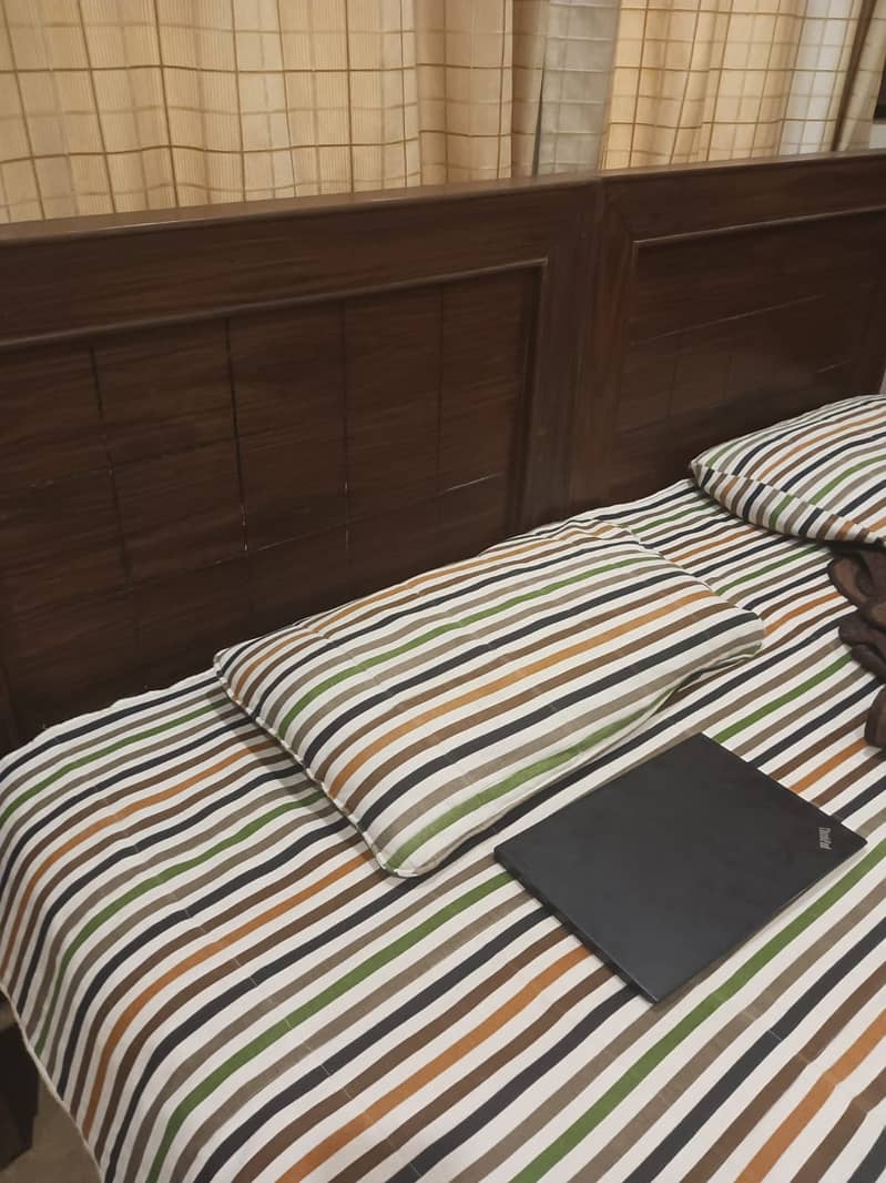 2 Single Beds  + 1 Side Table 1