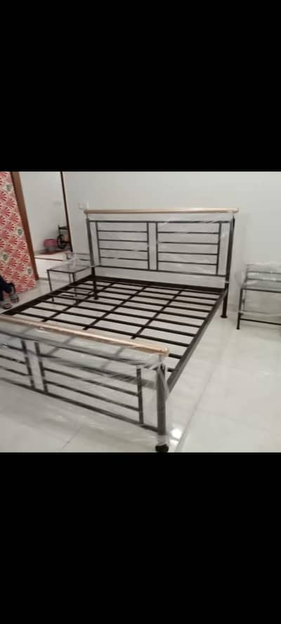 modern iron bed